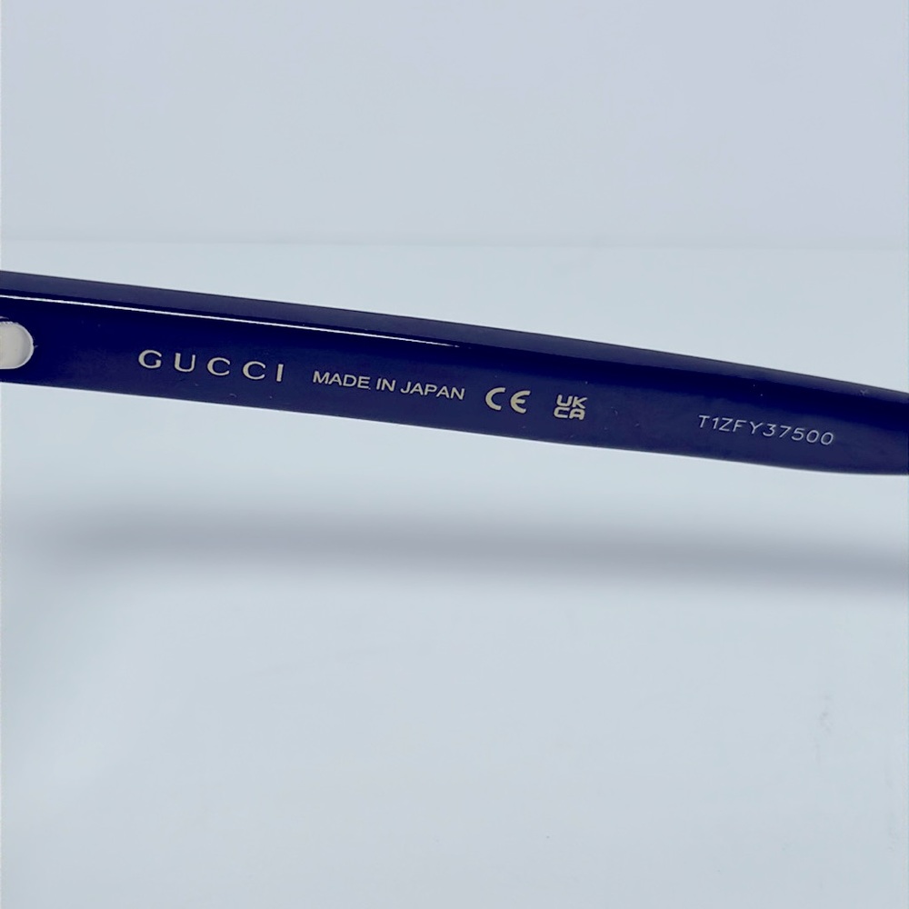 NWT Authentic Gucci Full Rim Rectangle Sunglasses- Black/Smoke - Picture 6 of 8